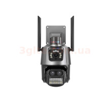 Wi-Fi уличная камера iCSee 3MP+3MP+3MP IP1-Q9-F1.4